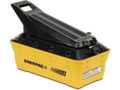 Enerpac | Turbo II Air Hydraulic Pump, Hand/Foot Operated 3/3 Treadle Valve, 127 in3 Usable Oil, For use with Single-Acting Cylinders | PATG1102N