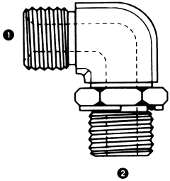 Steel Adapters, Male BSPP (British Parallel) To Adjustable Male BSPP (British Parallel), 90 deg Elbow