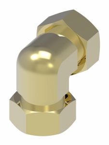 Brass Adapter, 1/4-18 Female NPT To 1/4-18 Female NPT, 90 deg Elbow