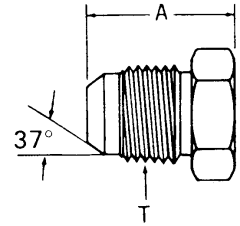 Steel Male JIC 37 deg Flare Hex Plugs