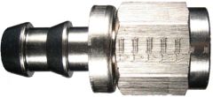 Nickel-Plated Aluminum Reusable Socketless Fittings, Female JIC 37 deg Flare Swivel, Straight