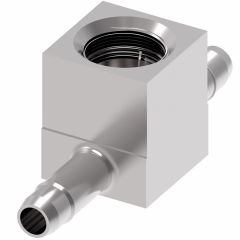 Brass Adapter, 1/4-18 Female NPT Run To 1/4-18 Male NPT Branch, Tee