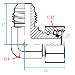 90* Mjic-Fem Metric Soft Seal