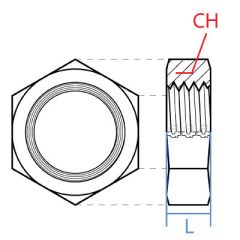 Metric Bulkhead Nut