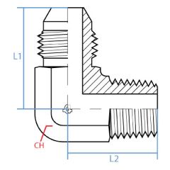 90* Male Jis X Male Bspt Elbow