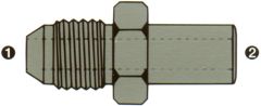 Stainless Steel Adapter, 7/16-20 Male JIC 37 deg Flare To 8 mm Metric Standpipe, Straight