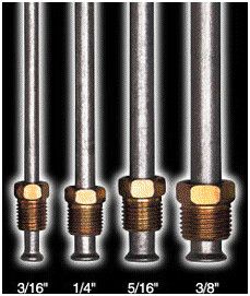 Steel Brake Line Assembly, Domestic Style, 1/4 x 72 Inch