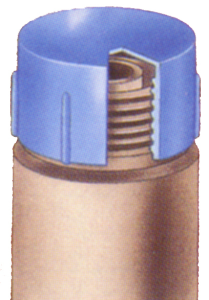 Polyethylene -12 SAE (1-1/16-14) Protective Threaded Cap for Flared Fittings