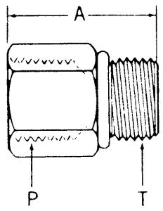 Steel Adapter, 1-1/4-11-1/2 Female NPT To 1-7/8-12 Male SAE O-Ring Boss (Straight Thread O-Ring), Straight