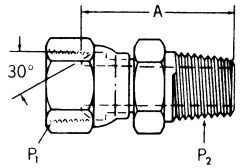 Steel Adapter, 3/4-14 Female NPT Swivel To 1/2-14 Male NPT, Straight