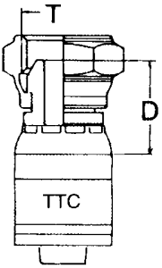 Global TTC 1 & 2 Wire Braid Steel Crimp Fittings, Female BSP (British) Swivel, Straight
