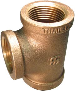 Brass Pipe Fitting, 1-1/2 Inch Tee
