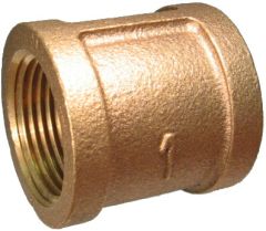 Brass Pipe Fitting, 1-1/4 Inch Coupling