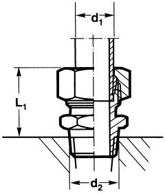 Steel Metric Flareless Fittings, Tube To Male NPT
