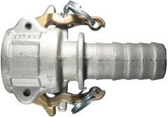 Aluminum Cam & Groove Coupler, Female Half, 1 Inch ID Hose Barb