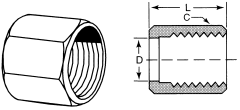 7000 Series Ermeto Steel Flareless Tube Fittings, Nut