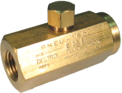 Brass Inline Hydraulic Check Valve, Female 1/4-18 NPT Ports,  PSI Cracking Pressure, Up to 3.00 GPM & 2000.00 PSI