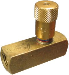 Steel Inline Easy Read Flow Control Valve, Female 1/4-18 NPT Ports, Up to 6.00 GPM & 5000.00 PSI