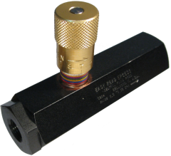  Inline Easy Read Pressure-Compensated Flow Control Valve, Female 3/8-18 NPT Ports, 1.0 to 10 GPM Flow Range