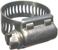 HSS Series Stainless Steel Worm Gear Clamp, 0.50 Inch Width, 0.69 To 1.25 Inch Diameter