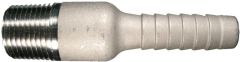 Stainless Steel Medium Shank Combination Nipple, 1.25 Inch ID Hose Barb To 1-1/4-11-1/2 Male NPT