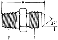 Steel Adapter, 3/4-14 Male NPT To 7/16-20 Male JIC 37 deg Flare, Straight