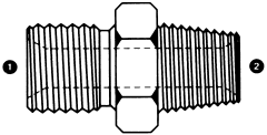 Steel Adapter, 3/4-14 Male BSPP (British Parallel) To 3/4-14 Male NPT, Straight