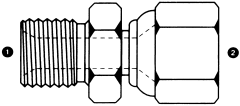Steel Adapter, 1/2-14 Male BSPP (British Parallel) To 3/4-16 Female JIC 37 deg Flare, Straight