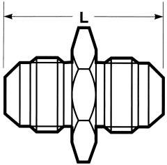 Steel Adapter, 0.25 Inch JIS 30 deg Flare To 0.25 Inch JIS 30 deg Flare, Straight