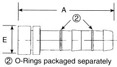 E-Z Clip Series Fitting, 0.50 Lifesaver, -10 Hose, Straight