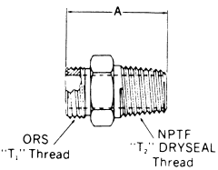 Steel Adapter, 1-14 Male SAE O-Ring Face Seal To 1-11-1/2 Male NPT, Straight