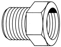 Brass Adapter, 7/16-24 Male 42 deg Inverted Flare To 3/16 Female 42 deg Inverted Flare, Bushing