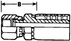 Steel Crimp 390A/790A Swage Fitting, 7/16-20 Female JIC 37 deg Flare Swivel, -04 Hose, Straight