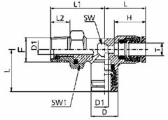 Brass Push Tube Fitting, 0.25 Inch Tube OD Run & Branch To 1/8 NPT Male Swivel Run, Tee