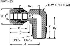 Stainless Steel Duolok Tube Fitting, 0.50 Inch Tube OD To 3/8-18 Male NPT, 90 deg Elbow