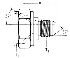 Steel Adapter, 9/16-18 Female JIC 37 deg Flare Swivel To 9/16-18 Male JIC 37 deg Flare, Straight