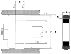 Style 2700 Polyurethane Piston Seal, 4.50 Inch Bore Diameter, 3.94 Inch Groove Diameter,  Inch Groove Width