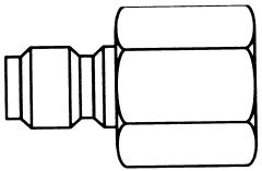 Pressure Washer Quick Coupler, Male Half, 1/4 Inch Coupling, 1/4-18 Female NPT