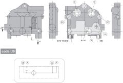 VDP08 Series End Plate (U0) for work modules with manual control