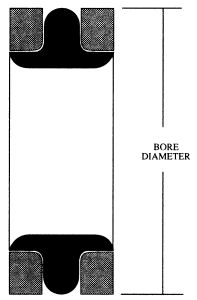 Piston T-Seal, 3.00 Inch Bore,  O-Ring Groove