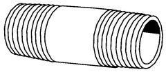 Schedule 40 Steel Pipe Nipple, 1-1/2-11-1/2 Male NPT, 3.00 Inch Long