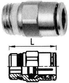 Brass Push>Connect Metric Tube Fitting, 6.00 mm Tube OD To 1/8-28 Male Universal BSPP/BSPT, Straight