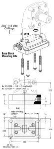 H & S Series Base Block Mounting Kit, Danfoss / Eaton Spare Part Port Block Kit