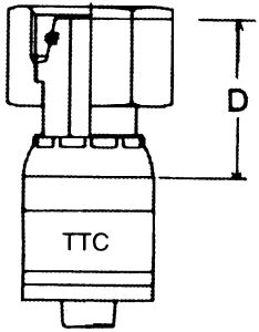 Global TTC 1 & 2 Wire Braid Stainless Steel Crimp Fitting, M24 x 1.5 Female DKO (German) Heavy Series, -08 Hose, Straight