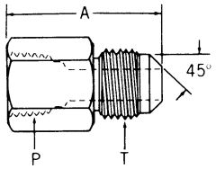 Brass Adapter, 1/8-27 Female NPT To 3/8-24 Male SAE 45 deg Flare, Straight