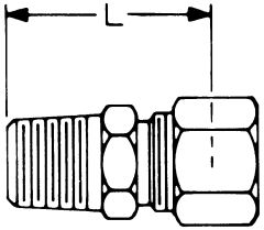 Brass Compression Fitting For Copper & Aluminum Tubing, 0.75 Inch Tube OD To 3/4-14 Male NPT