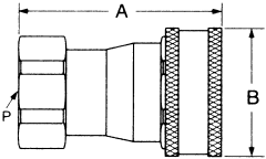 HK Series Industrial Interchange Series B Brass Hydraulic Quick Disconnects, Female Half, Female NPT
