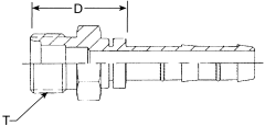 E-Z Clip Series Fittings, Male Insert O-Ring, Straight