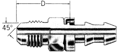 Brass Reusable Socketless Fittings, Male SAE 45 deg Flare Swivel, Straight