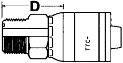 Global TTC 1 & 2 Wire Braid Steel Crimp Fittings, Male O-Ring Face Seal, Straight